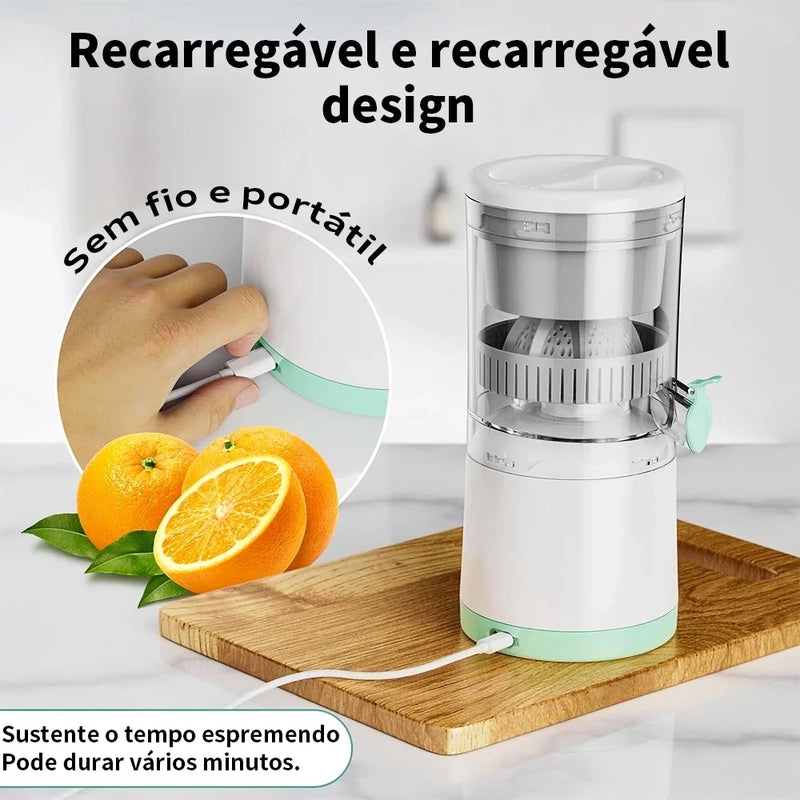 Espremedor de Laranja Elétrico Máquina de Suco de Frutas Juicer Carregamento USB