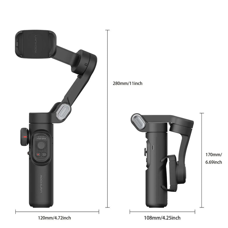 Estabilizador gimbal portátil de 3 eixos para smartphone