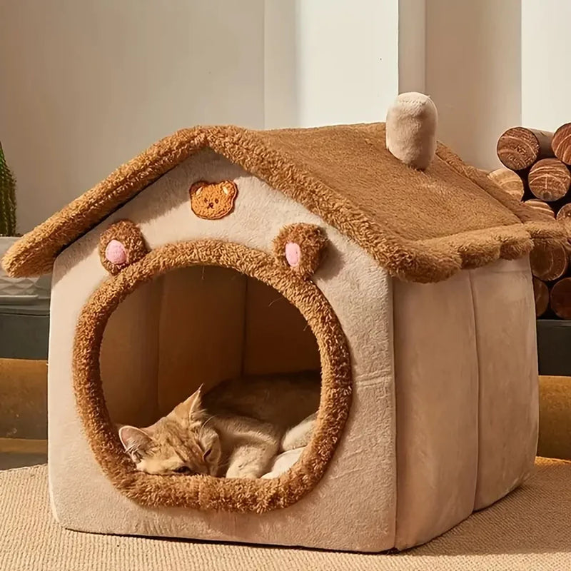 Casa dobrável para animais de estimação, removível, lavável, casa para gatos, sofá, cama para animais de estimação, para cães extra pequenos e gatos pequenos e médios