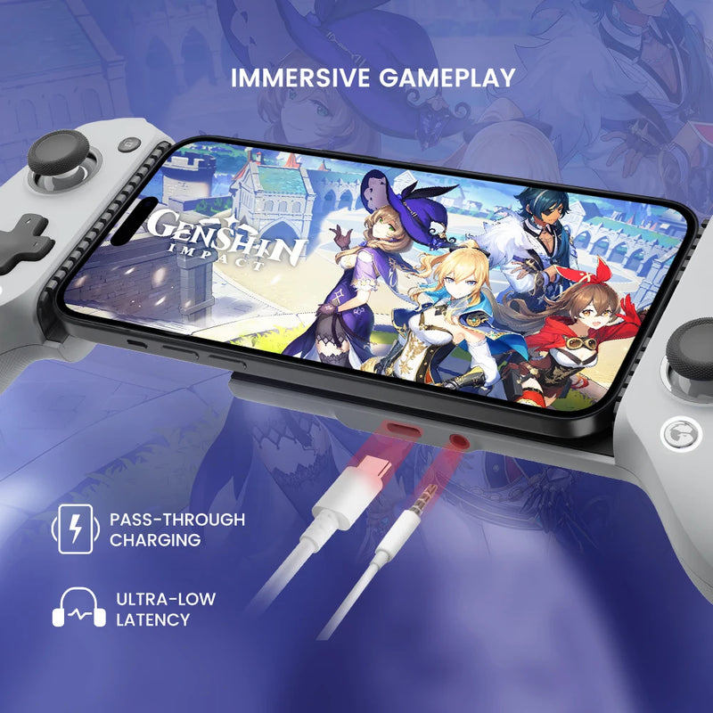 GAMESIR -gamepad g8 galileo para o telefone móvel, controlador de jogo com efeito hall, joystick para iphone 15 e  android