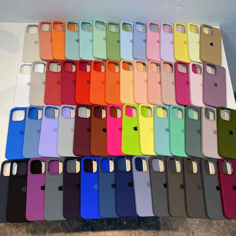 Capa de telefone de silicone líquido original para iphone 15 e 16 plus capas apple para iphone 16 e 15  pro max