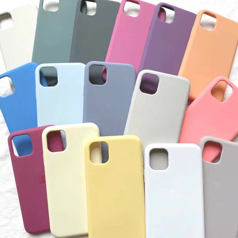 Capa de telefone de silicone líquido original para iphone 12 13 14 plus capas apple para iphone  14 13 12  pro max