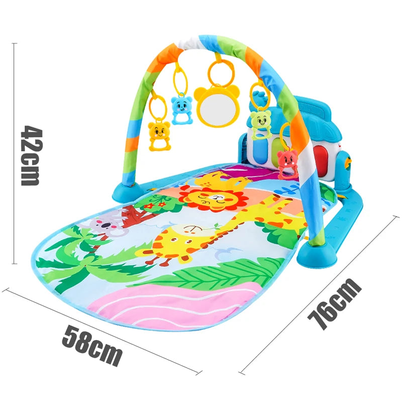 Piano Crawling Blanket para bebê recém-nascido, Fitness Stand,  Music Play, Gym Atividade Brinquedos, Game Pad, Educação Infantil, Presentes, 0-36 meses