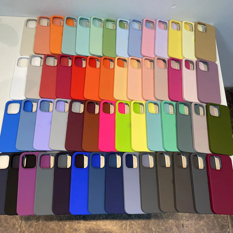 Capa de telefone de silicone líquido original para iphone 15 e 16 plus capas apple para iphone 16 e 15  pro max